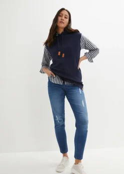 bonprix Pull sans manches à capuche, oversize|Femme Maille|Pulls & Gilets