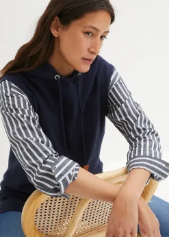 bonprix Pull sans manches à capuche, oversize|Femme Maille|Pulls & Gilets