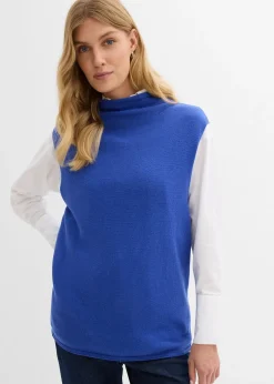 Femme bonprix Maille|Pulls & Gilets|Pull sans manches 100% coton