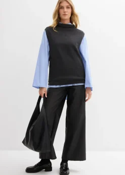 bonprix Pull sans manches 100% coton|Femme Maille|Pulls & Gilets