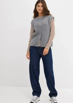 Femme bonprix Maille|Basiques|Pull sans manches en grosse maille