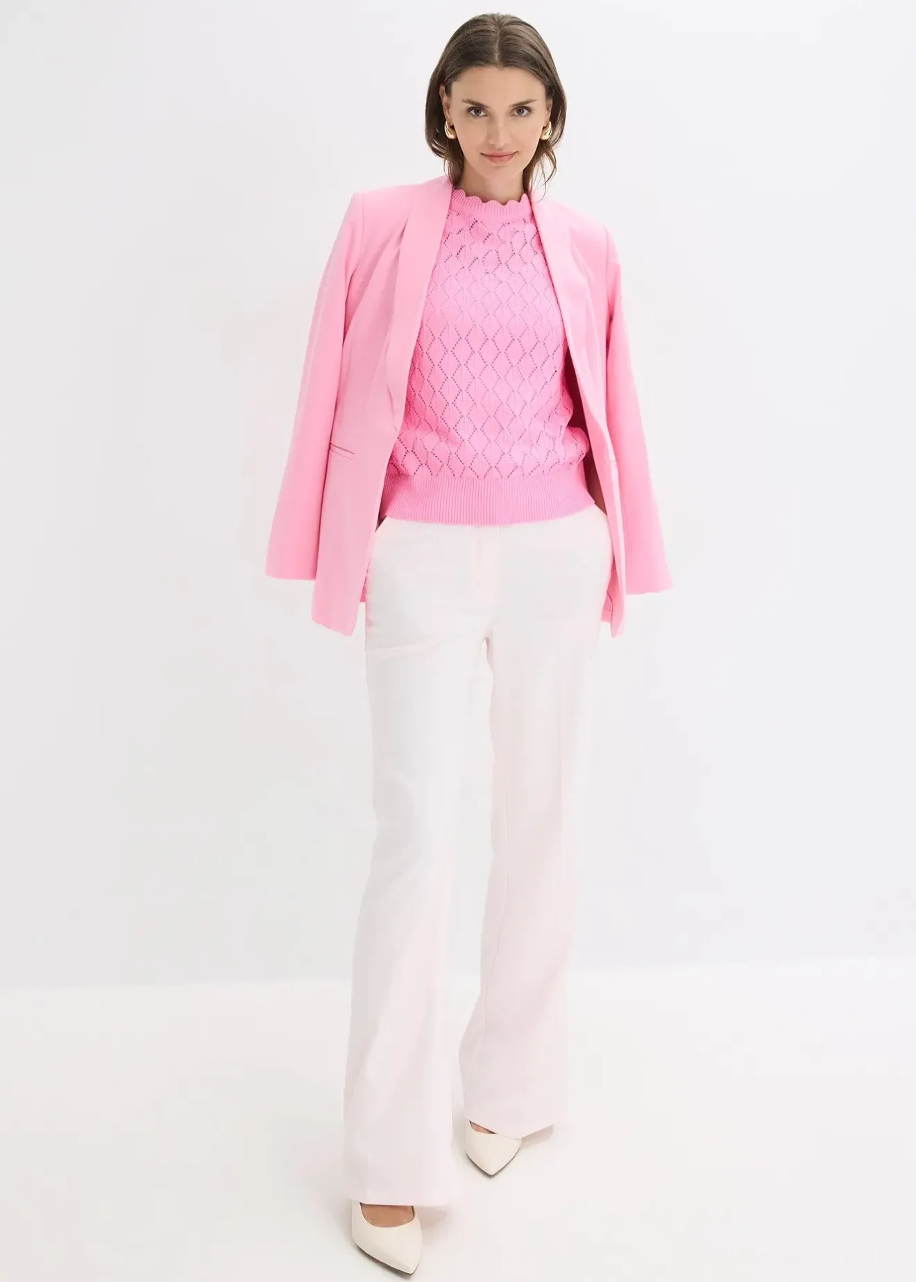 Femme bonprix Maille|Pulls & Gilets|Pull sans manches en maille ajourée