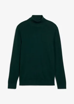 Homme bonprix Pulls & Gilets|Pull slim à col roulé en fine maille avec laine mérinos