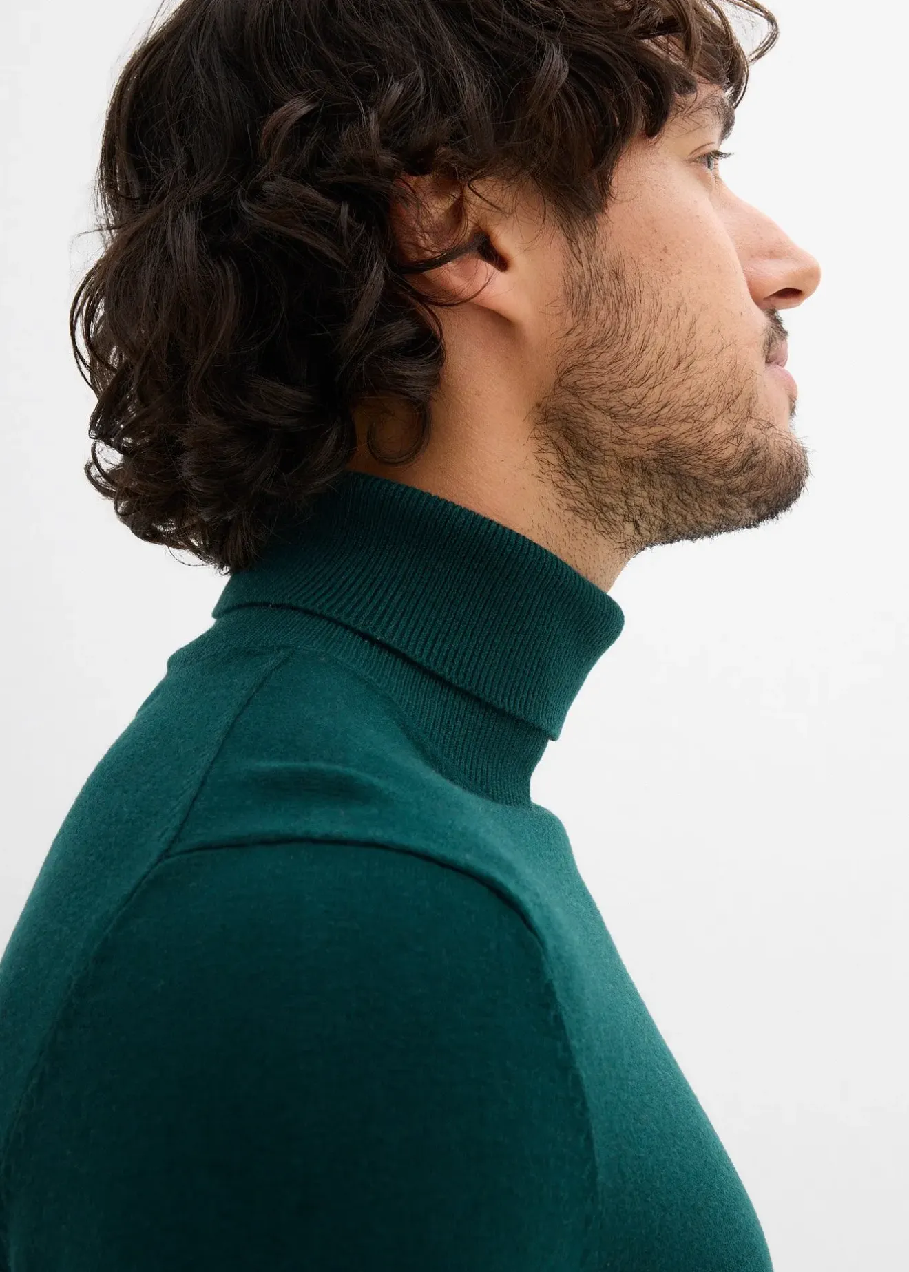 Homme bonprix Pulls & Gilets|Pull slim à col roulé en fine maille avec laine mérinos