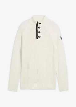 bonprix Pull texturé à col montant|Homme Pulls & Gilets