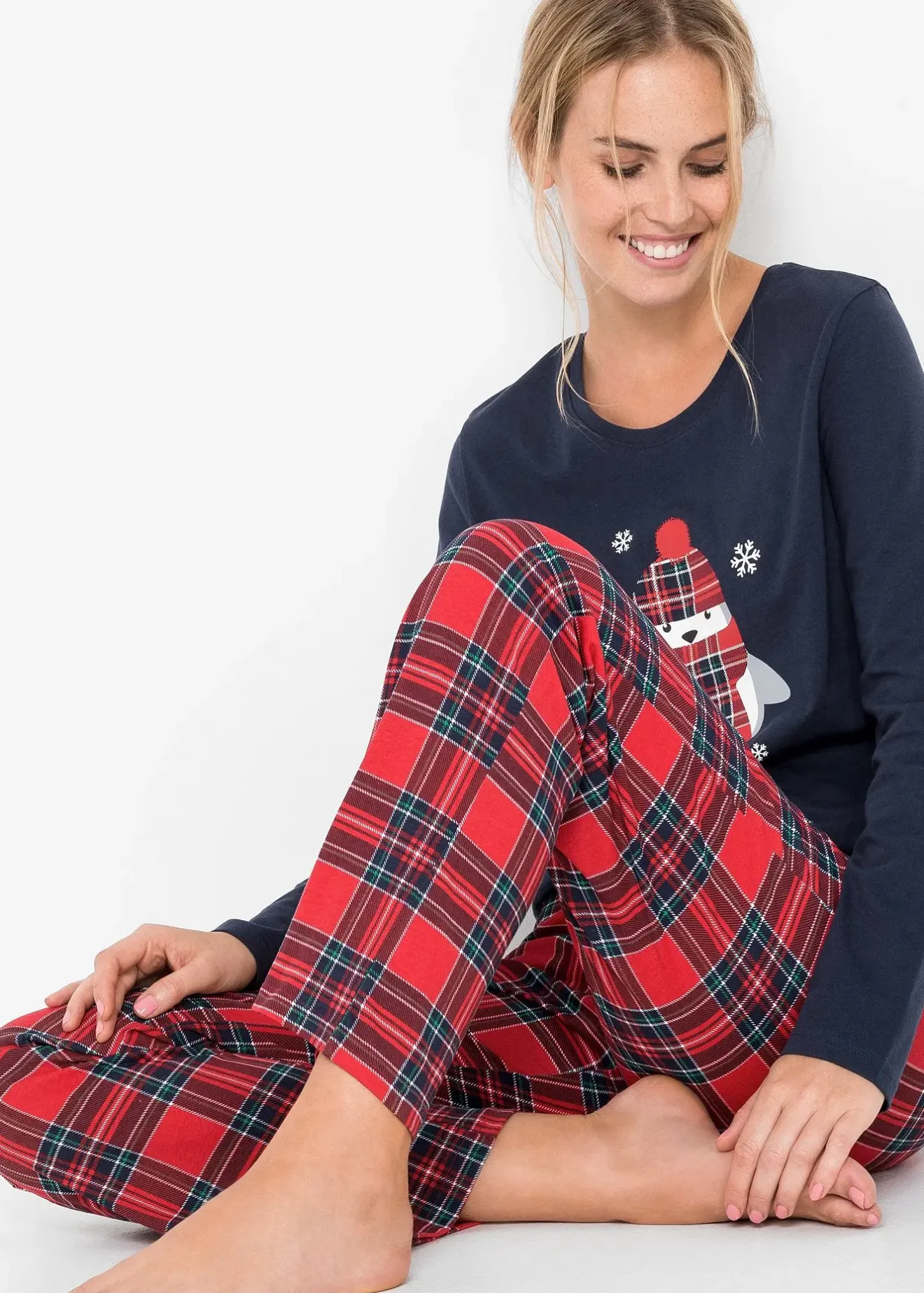bonprix Pyjama 100% coton|Femme Lingerie Nuit
