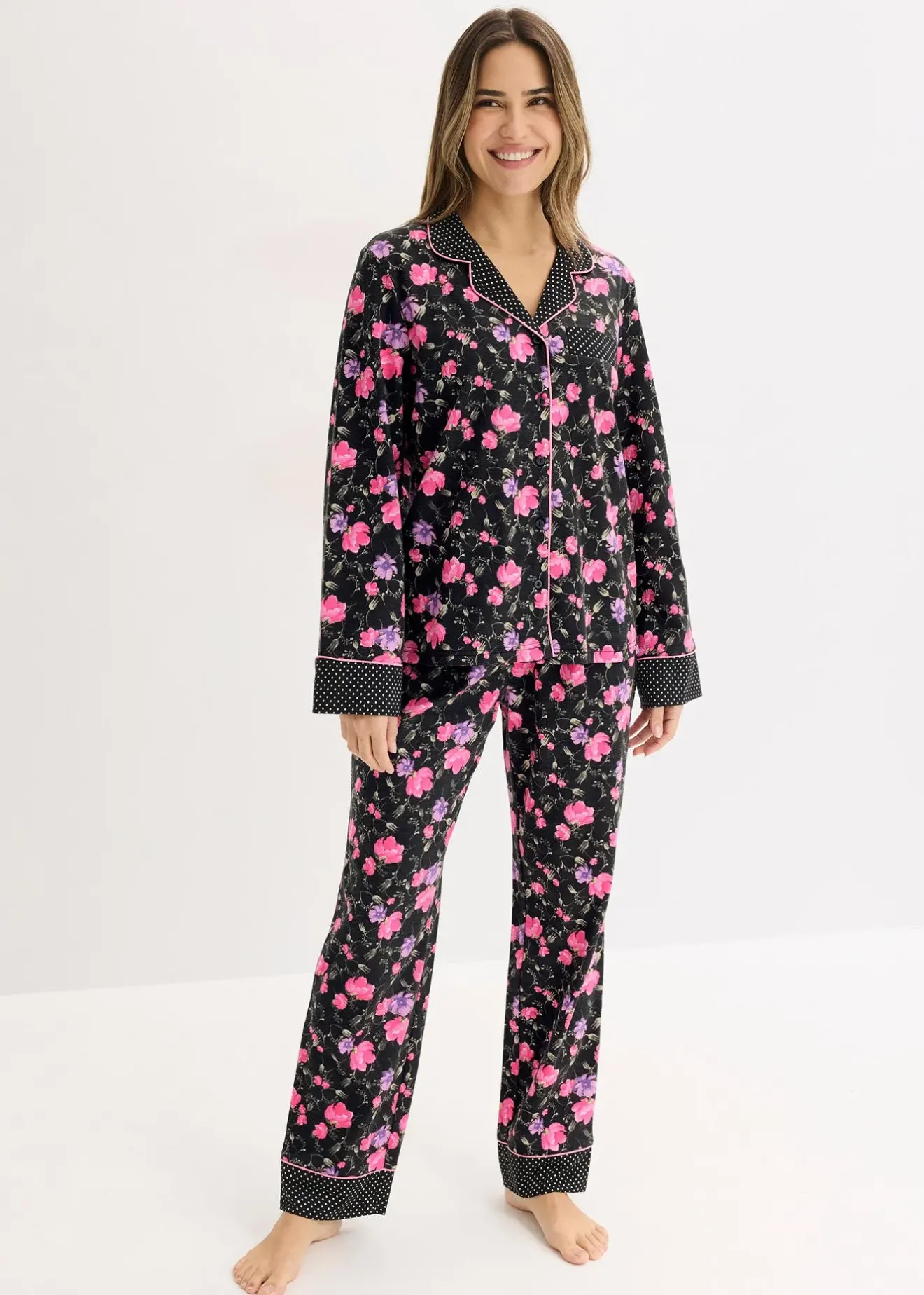 bonprix Pyjama 100% coton|Femme Lingerie Nuit