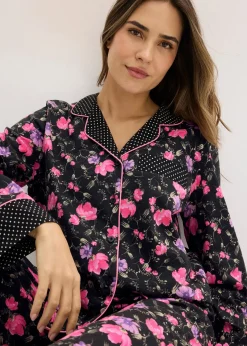 bonprix Pyjama 100% coton|Femme Lingerie Nuit