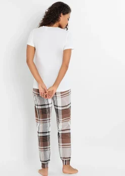 bonprix Pyjama 100% coton|Femme Lingerie Nuit