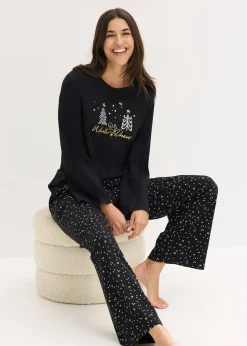 bonprix Pyjama 100% coton à imprimé brillant|Femme Lingerie Nuit