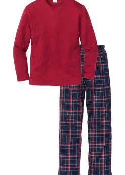 bonprix Pyjama 100% coton à manches longues|Homme Pyjamas|Sous-Vêtements