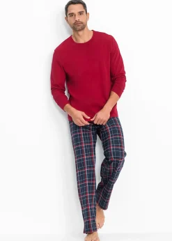 bonprix Pyjama 100% coton à manches longues|Homme Pyjamas|Sous-Vêtements