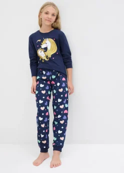 Enfant bonprix Filles·Pyjamas & Chemises De Nuit|Vêtements Enfant|Pyjama 100% coton (ens. 2 pces)