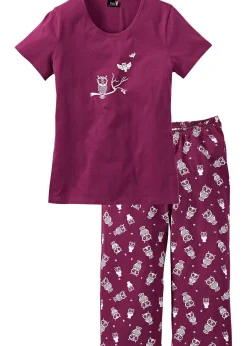 Femme bonprix Lingerie Nuit|Pyjama avec corsaire et t-shirt