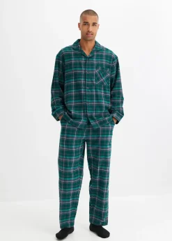 Homme bonprix Pyjamas|Sous-Vêtements|Pyjama boutonné homme en flanelle douce, manches longues