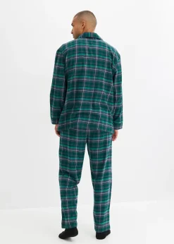 Homme bonprix Pyjamas|Sous-Vêtements|Pyjama boutonné homme en flanelle douce, manches longues
