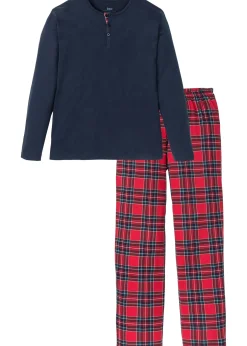 Homme bonprix Pyjamas|Sous-Vêtements|Pyjama col boutonné 100% coton