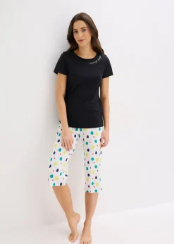 Femme bonprix Lingerie Nuit|Pyjama corsaire 100% coton