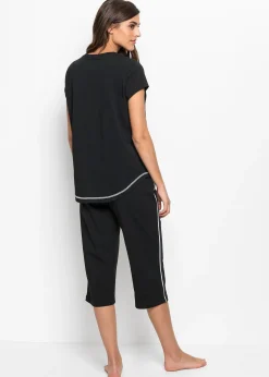 bonprix Pyjama corsaire 100% coton|Femme Lingerie Nuit