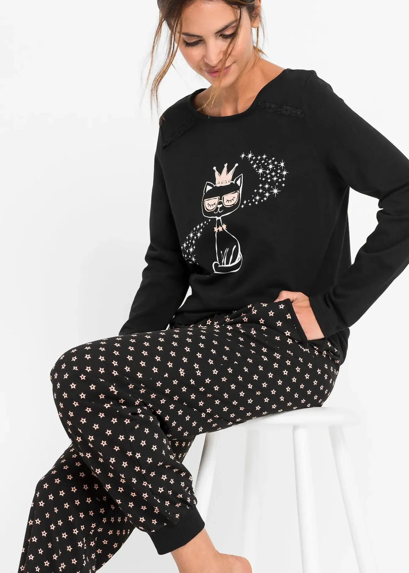 Femme bonprix Lingerie Nuit|Pyjama en coton