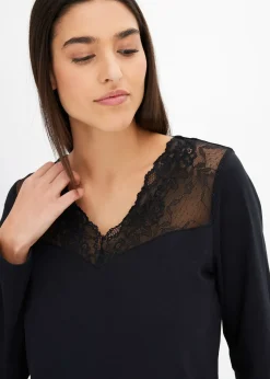 bonprix Pyjama en coton doux|Femme Lingerie Nuit