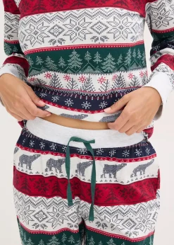 Femme bonprix Lingerie Nuit|Pyjama en coton doux avec pochette cadeau