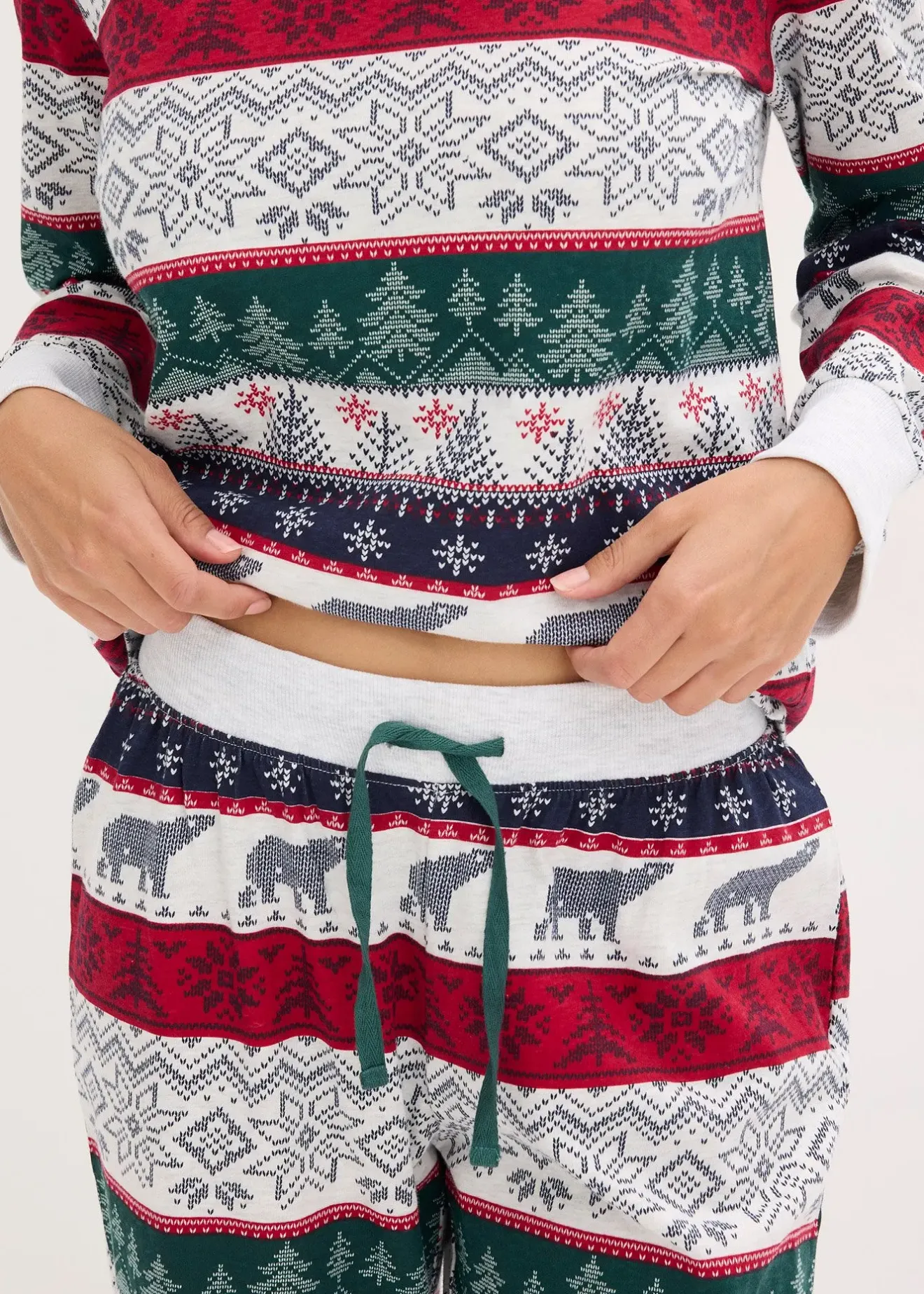 Femme bonprix Lingerie Nuit|Pyjama en coton doux avec pochette cadeau