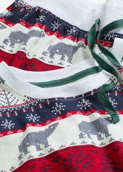 Femme bonprix Lingerie Nuit|Pyjama en coton doux avec pochette cadeau