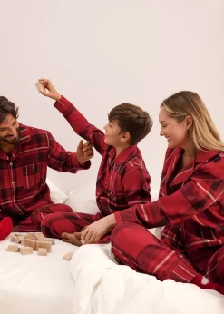 Femme bonprix Lingerie Nuit|Pyjama en douce flanelle de coton avec pochette cadeau