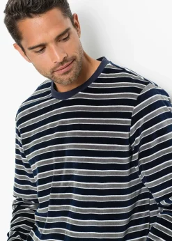 bonprix Pyjama en velours doux à manches longues|Homme Pyjamas|Sous-Vêtements