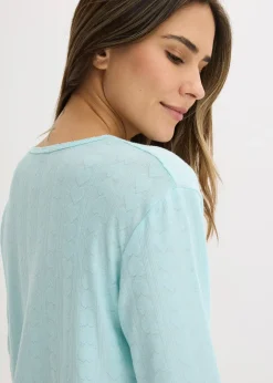 Femme bonprix Lingerie Nuit|Pyjama léger à motif cœurs