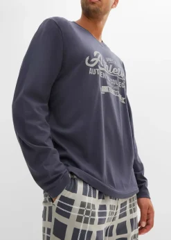 Homme bonprix Pyjamas|Sous-Vêtements|Pyjama manches longues 100% coton