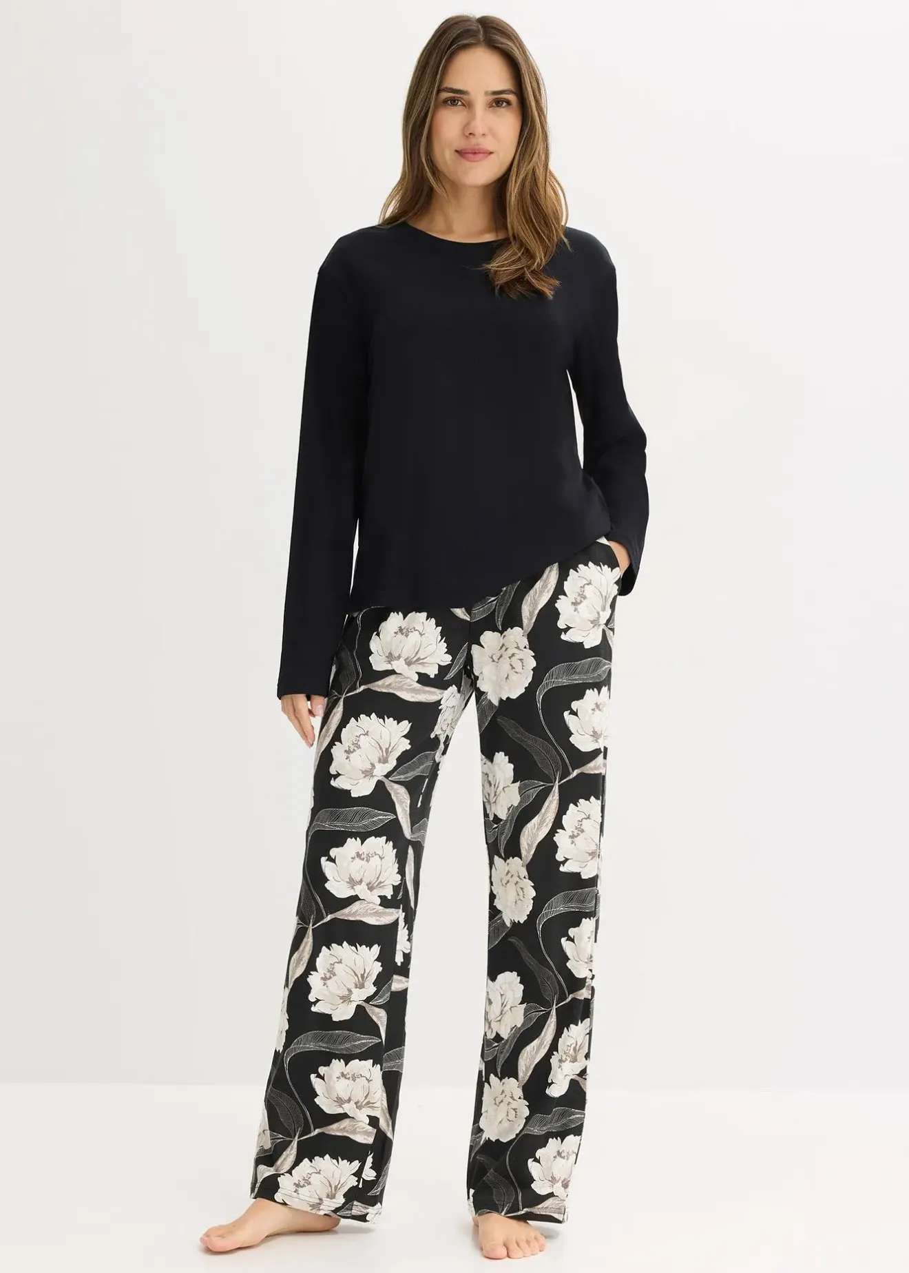 Femme bonprix Lingerie Nuit|Pyjama évasé avec viscose