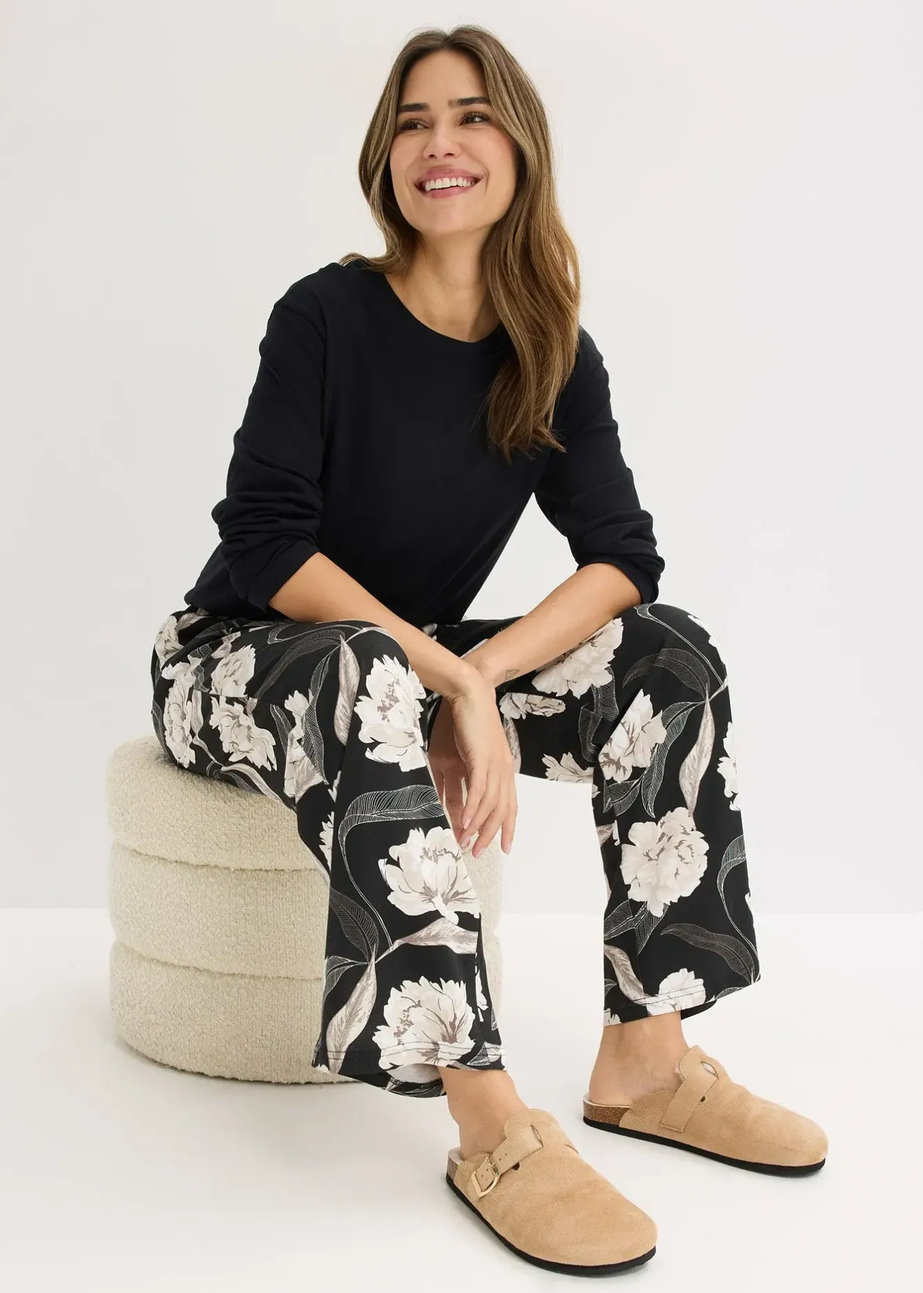 Femme bonprix Lingerie Nuit|Pyjama évasé avec viscose