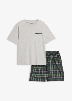 Homme bonprix Pyjamas|Sous-Vêtements|Pyjashort avec T-shirt à poche poitrine
