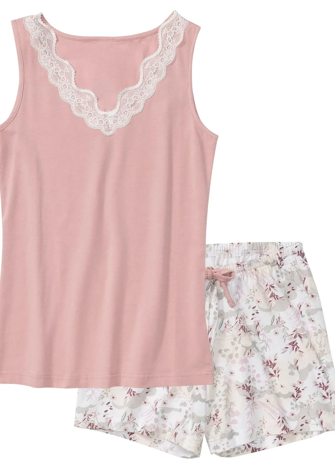 Femme bonprix Lingerie Nuit|Pyjashort avec une jolie dentelle