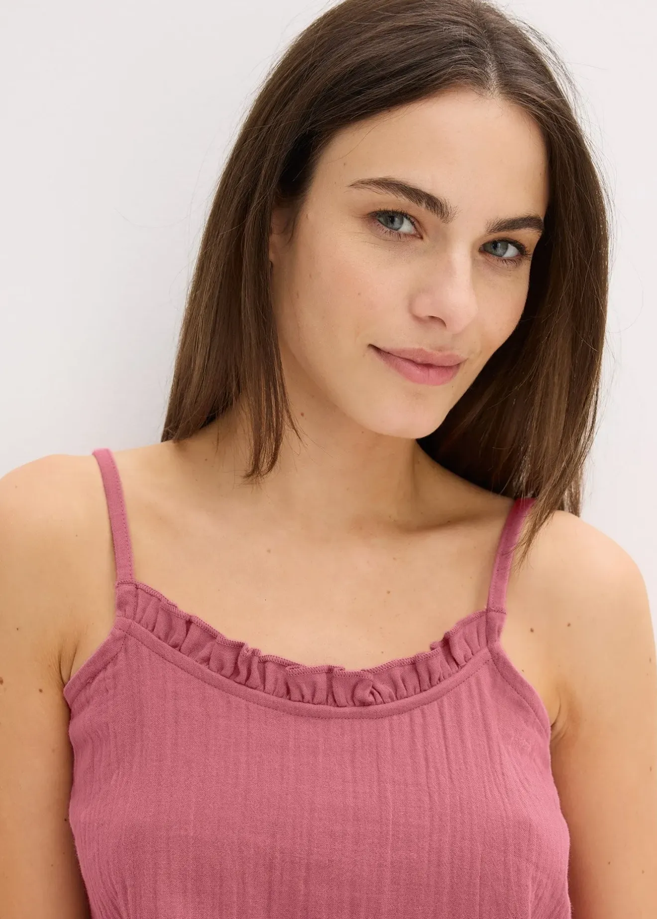 Femme bonprix Lingerie Nuit|Pyjashort en gaze de coton douce avec top à fines bretelles