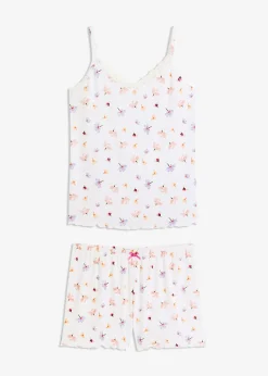 bonprix Pyjashort en matière côtelée|Femme Lingerie Nuit