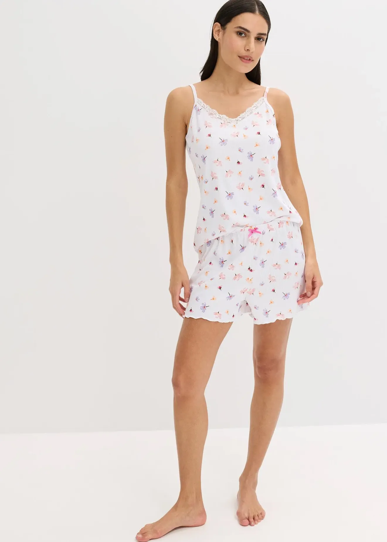 bonprix Pyjashort en matière côtelée|Femme Lingerie Nuit