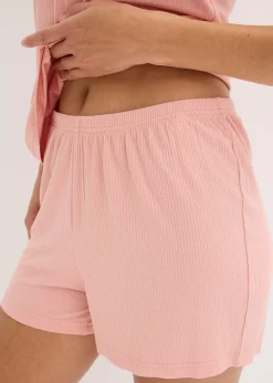 Femme bonprix Lingerie Nuit|Pyjashort finement côtelé