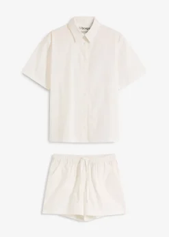 Femme bonprix Basiques|Lingerie Nuit|Pyjashort tissé 100% coton