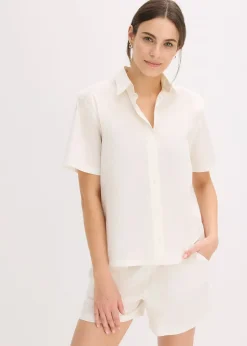 Femme bonprix Basiques|Lingerie Nuit|Pyjashort tissé 100% coton