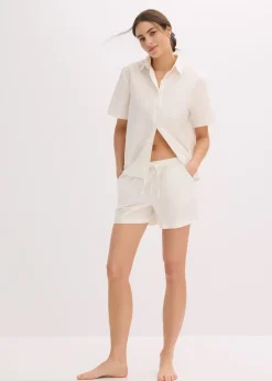 Femme bonprix Basiques|Lingerie Nuit|Pyjashort tissé 100% coton