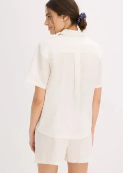 Femme bonprix Basiques|Lingerie Nuit|Pyjashort tissé 100% coton