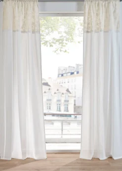 bonprix Rideau en coton avec broderie (1 pce)| Salon·Rideaux & Voilages|Rideaux Classiques