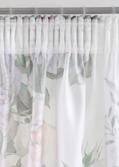 bonprix Salon·Rideaux & Voilages|Rideaux Classiques|Rideau en microfibre à imprimé roses avec polyester recyclé (1 pce)