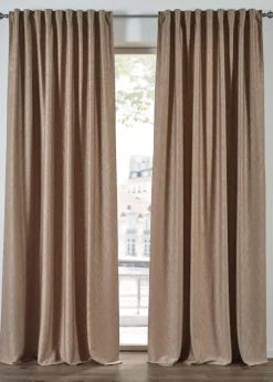 bonprix Rideaux Classiques|Rideau en velours, effet froissé (1 pce)