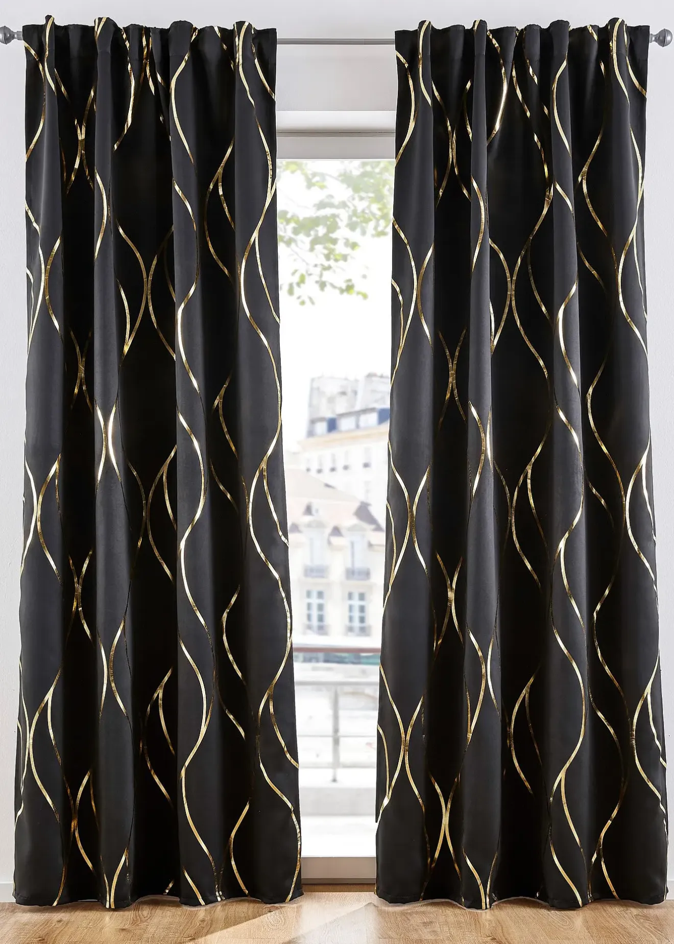 bonprix Chambre À Coucher·Design Occultant|Rideaux Classiques|Rideau obscurcissant à imprimé brillant (1 pce)