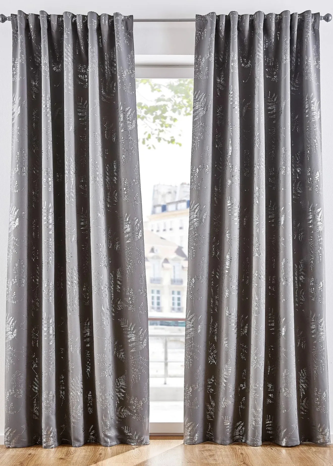 bonprix Rideau occultant à imprimé brillant (1 pce.)| Chambre À Coucher·Design Occultant|Rideaux Classiques