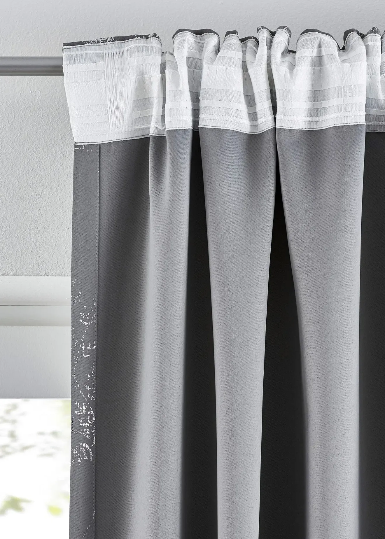 bonprix Rideau occultant à imprimé brillant (1 pce.)| Chambre À Coucher·Design Occultant|Rideaux Classiques